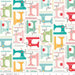 Sewing Machine Pattern My Happy Place Home Decorator Fabric by Lori Holt for Riley Blake Designs at RebsFabStash