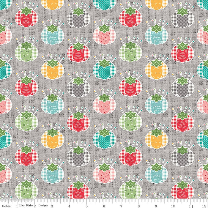 Home Decorator Fabric Knitting Needles Print by Lori Holt for Riley Blake Designs at RebsFabStash