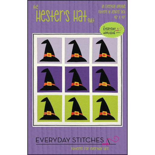 Hester's Hat - Quilt PATTERN - by Jenifer Dick - Everyday Applique - Everyday Stitches - Halloween - 46" x 49" - ES-408-HEH-Patterns-RebsFabStash
