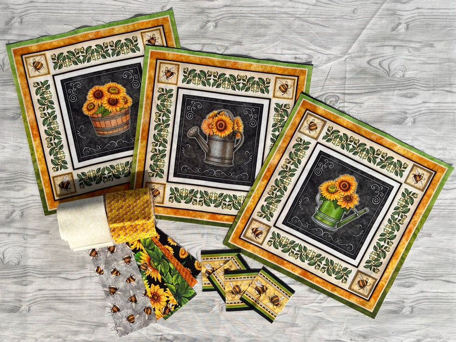 Sunflower Table Runner KIT - Pattern by Holly Schwager - Features Always Face the Sunshine Fabrics by Dan Morris for QT Fabrics