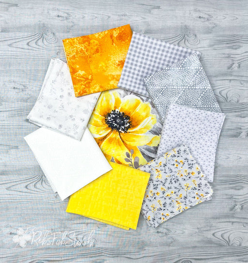 Fields of Gold Fat Quarter Bundle and Panel by Lisa Audit by Wilmington Prints Yellow Flower Fabric RebsFabStash