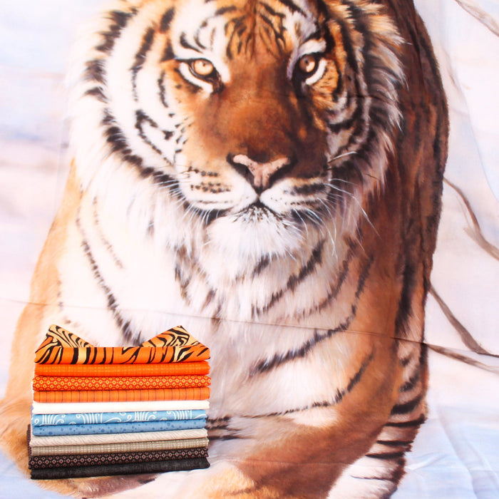 Year of the Tiger (2022) - PROMO Fat Quarter Bundle (11 + 36" Tiger Panel) - Riley Blake Designs Blend