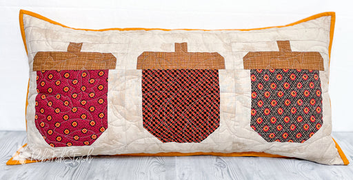 Acorn Bench Pillow - KIT- Pattern by Holly Schwager - Features Bountiful Autumn by Stacy West & Adel in Autumn by Sandy Gervais-Quilt Kits & PODS-RebsFabStash