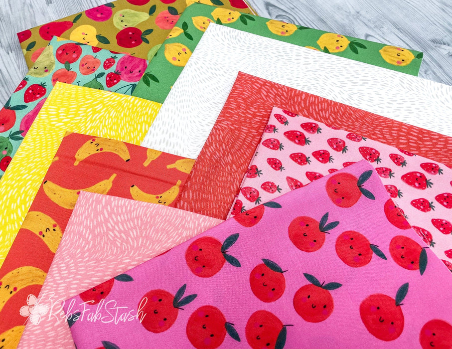Happy Fruit Fat Quarter Bundle by Kate McFarland by Dashwood Studio Fruity Fabric
