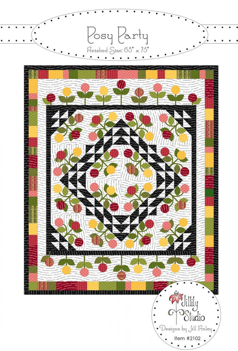 Posy Party - Quilt KIT - by Jill Finley - Features Petals & Pedals fabric - Riley Blake Designs - Floral - 63" x 75"