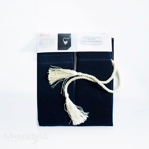 Velvet Wine Bag Blanks - by Kimberbell Designs - Navy - Set of 2-Buttons, Notions & Misc-RebsFabStash