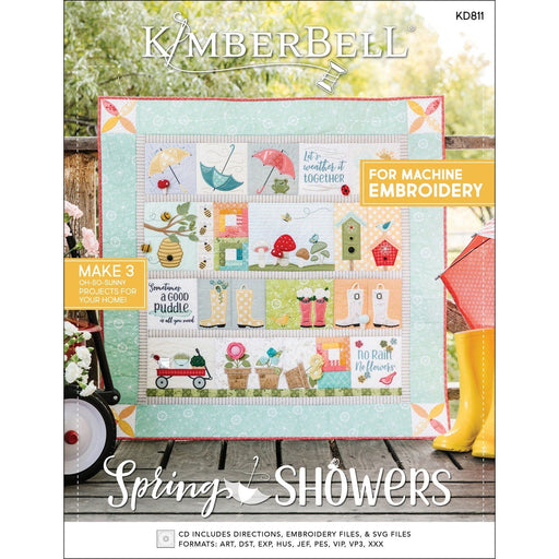 Spring Showers - Embroidery Pattern - by Kimberbell for Maywood Studio - KD811-Patterns-RebsFabStash