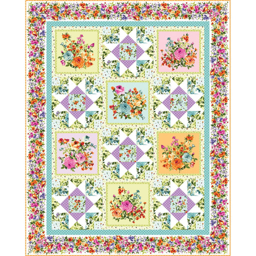 NEW! Full On Florals! - Quilt KIT - by Maywood Studio - Features Bloom On! Fabric - Floral - 60" x 75" - KIT-MASFUF-Quilt Kits & PODS-RebsFabStash