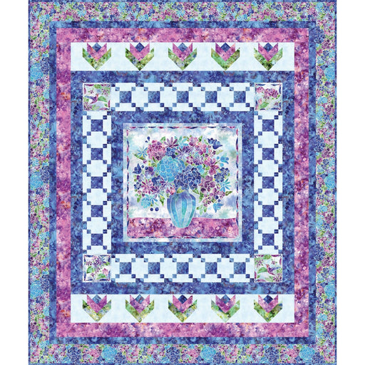 NEW! Spring Into Color - Quilt KIT - by Bound to Be Quilting - Fire & Ice Fabric by Maywood Studio - Ice Dyed - Floral - 65" x 77" - KIT-MASSPC-Quilt Kits & PODS-RebsFabStash