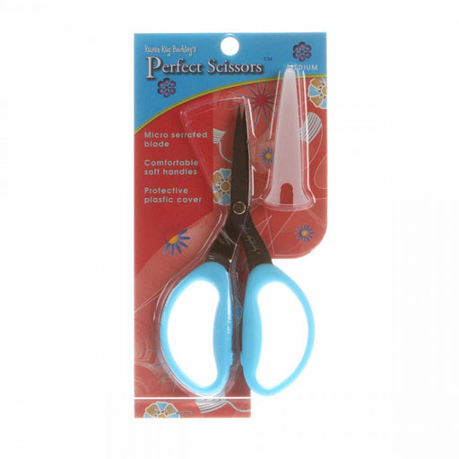 Perfect Scissors - by Karen Kay Buckley - Multi Purpose - Medium 6" - Sharp to the Point - Micro Serrated Blade - Blue - KKB004-Buttons, Notions & Misc-RebsFabStash