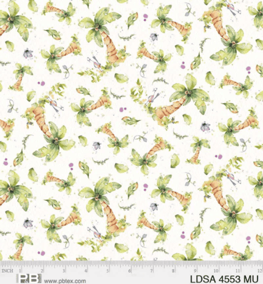 NEW! Little Darlings Safari Animals - Tossed Trees - Per Yard - by Sally Walsh - P&B Textiles - Multi - LDSA 4553 MU-Yardage - on the bolt-RebsFabStash