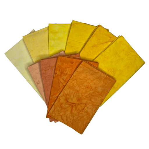 Lava Solid Batik PROMO Fat Quarter Bundle - SUNSHINE - (10) 18" x 21" pieces - Anthology - Batik Basics-Fat Quarters/F8s/Bundles-RebsFabStash
