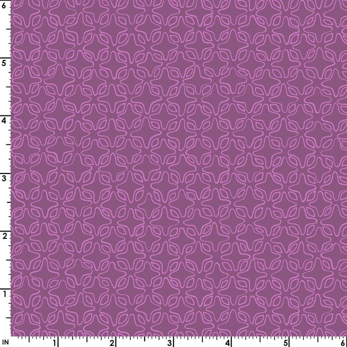 Saguaro - Saguaro Cactus - Purple - Per Yard - by Christina Cameli for Maywood Studio - Geometric, Tonal - MAS10027-V