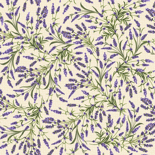 NEW! Lavender Sachet - Lavender All Over - Per Yard - by Maywood Studio - Floral - Ecru - MASD10041-E-Yardage - on the bolt-RebsFabStash