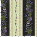 NEW! Lavender Sachet - Stripe - Per Yard - by Maywood Studio - Floral - Black - MASD10043-K-Yardage - on the bolt-RebsFabStash