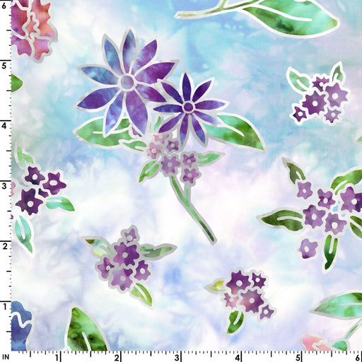 NEW! Fire & Ice - Tossed Floral - Per Yard - by Maywood Studio - Floral - Blue - MASD10052-B-Yardage - on the bolt-RebsFabStash