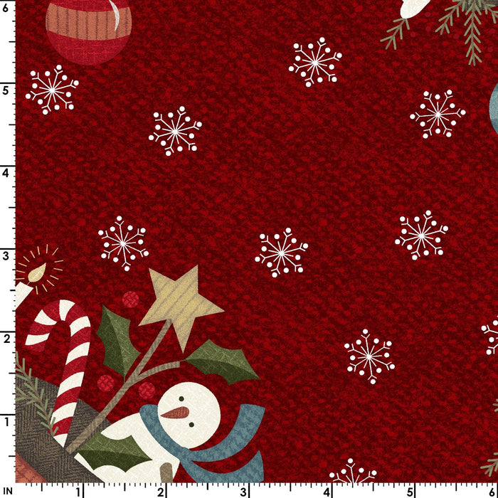 Snowdays Flannel - Candy Cane Stripe - Green - FLANNEL - per yard - Bonnie Sullivan for Maywood Studios - MASF9937-G