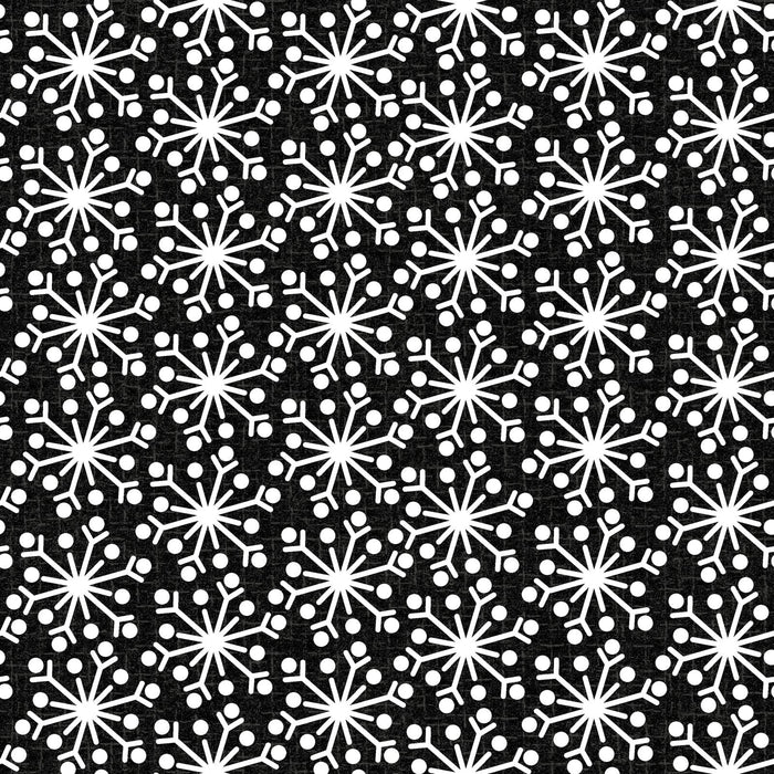 Snowdays Flannel - Snowflake - Black - FLANNEL - per yard - Bonnie Sullivan for Maywood Studios - MASF9938-JK-Flannel - BTY & Panels-RebsFabStash