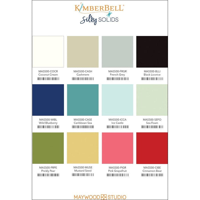 Kimberbell Silky Solids - Encore SOLIDS - per yard - Maywood Studio - MAS500-WIBL Wild Blueberry