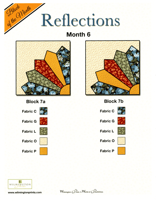 Reflections BOM Club - Quilt KIT - by Kaye England for Wilmington Prints