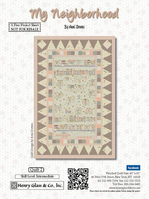 NEW! My Neighborhood - Quilt 2 - KIT - By Anni Downs of Hatched and Patched for Henry Glass - 43" x 63"-Quilt Kits & PODS-RebsFabStash