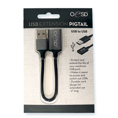 USB Extension Pigtail - OESD - Machine Embroidery - USB port extension cord
