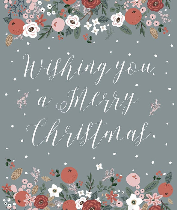 Warm Wishes - Parchment Bouquet - per yard -by Simple Simon & Co for Riley Blake Designs- Holiday, Winter, Christmas - C10783-PARCHMENT