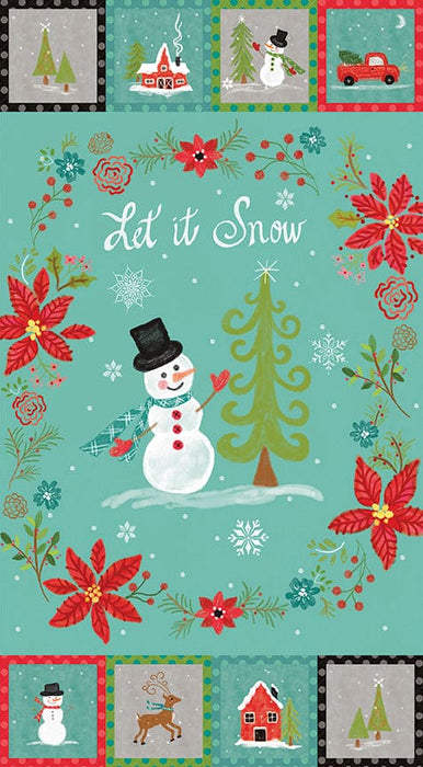 Snowed In - Let It Snow PANEL - per panel - by Heather Peterson - for Riley Blake Designs - Snowmen, Winter - 24" x 43" - P10818-PANEL-Panels-RebsFabStash