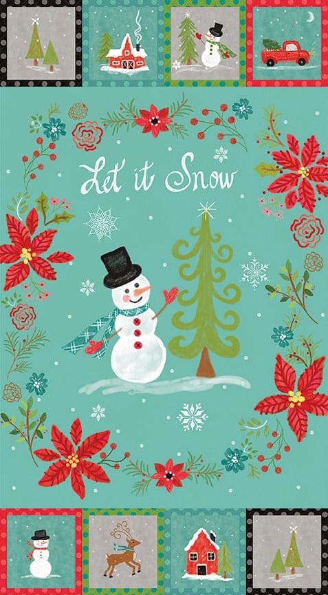 Snowed In - Let It Snow PANEL - per panel - by Heather Peterson - for Riley Blake Designs - Snowmen, Winter - 24" x 43" - P10818-PANEL-Panels-RebsFabStash