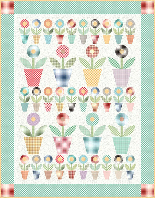 Gingham Garden Quilt Kit- Lori Holt - BEE GINGHAMS fabrics - Riley Blake - Options for backing! Expected to ship EARLY OCTOBER 2022-Quilt Kits & PODS-RebsFabStash