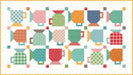 Good Morning Mugs Table Runner KIT - Bee Plaids fabrics - Lori Holt - Bee In My Bonnet - Riley Blake - 23" x 41"-Quilt Kits & PODS-RebsFabStash