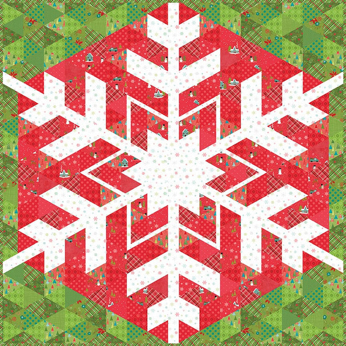 Super Snowflake - Quilt KIT - By Heather Peterson for Anka's Treasures - Snowed In fabric by Heather Peterson - Riley Blake - Winter-Quilt Kits & PODS-RebsFabStash
