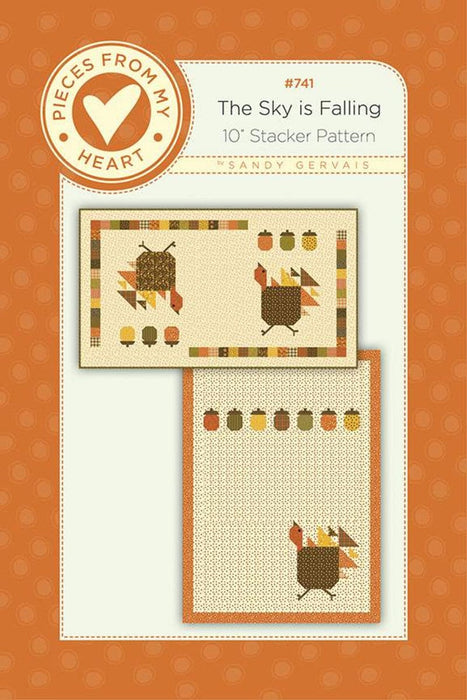 NEW!- The Sky is Falling - Quilt & Table Runner KIT - Sandy Gervais -Pieces From My Heart -Features Adel In Autumn - Riley Blake