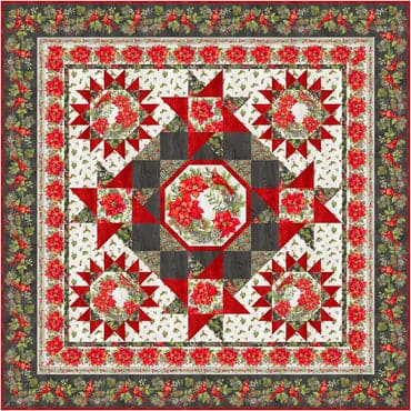 Stellar Medallion - PATTERN - Designed by Patti Carey of Patti's Patchwork - Features The Scarlet Feather fabric by Northcott - 3 Sizes - PC-252