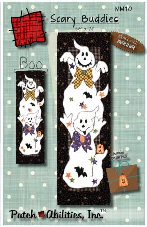 Scary Buddies - PATTERN - Monthly Mini's - by Julie Bohringer for Patch Abilities - MM10-Patterns-RebsFabStash