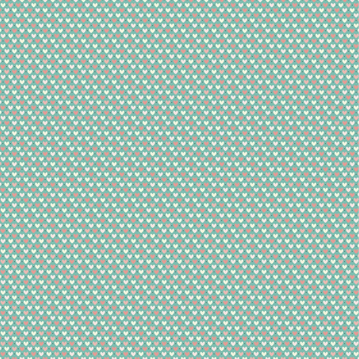 My Heart Belongs to My Farmer - With All My Heart - Per Yard - Poppie Cotton - Teal - MH21819-Yardage - on the bolt-RebsFabStash