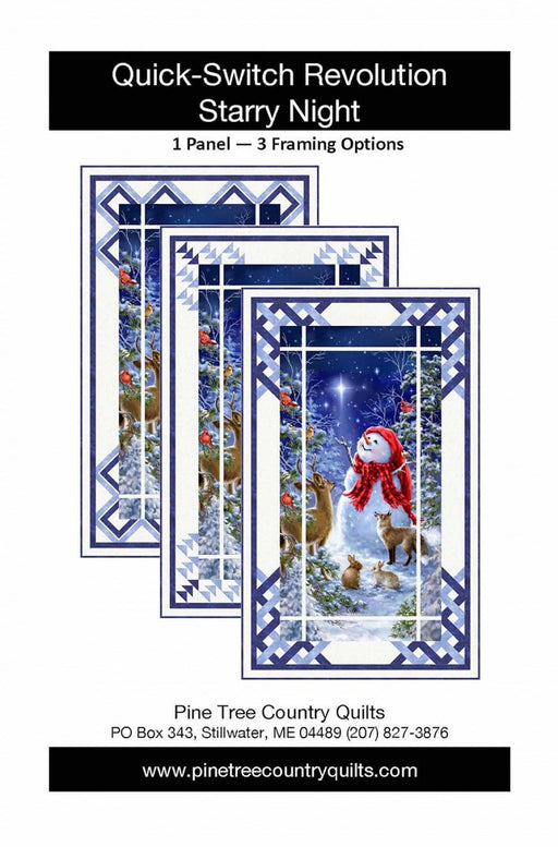 Quick-Switch Revolution - Starry Night - Quilt PATTERN - by Pine Tree Country Quilts - Panel Quilt Pattern - 3 Framing Options - PT1804-Patterns-RebsFabStash