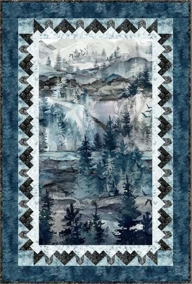 NEW! Circling Hawks - Quilt KIT - By Tourmaline & Thyme Quilts - Features 'Soar' from Northcott - 2 Options: Eagle or Scenic