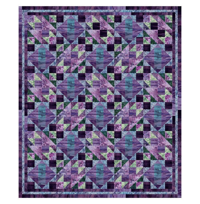 Plum Purrfect - Quilt PATTERN - by Nan Baker of Purrfect Spots - features Bliss Ombre Ensemble by Northcott - PTN2934 PS-1078