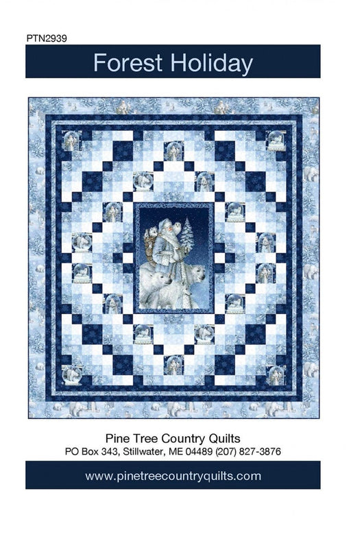 NEW! Forest Holiday - Quilt PATTERN - By Pine Tree Country Quilts - Features Father Christmas By Liz Goodrick-Dillon for Northcott - PTN2939-Patterns-RebsFabStash