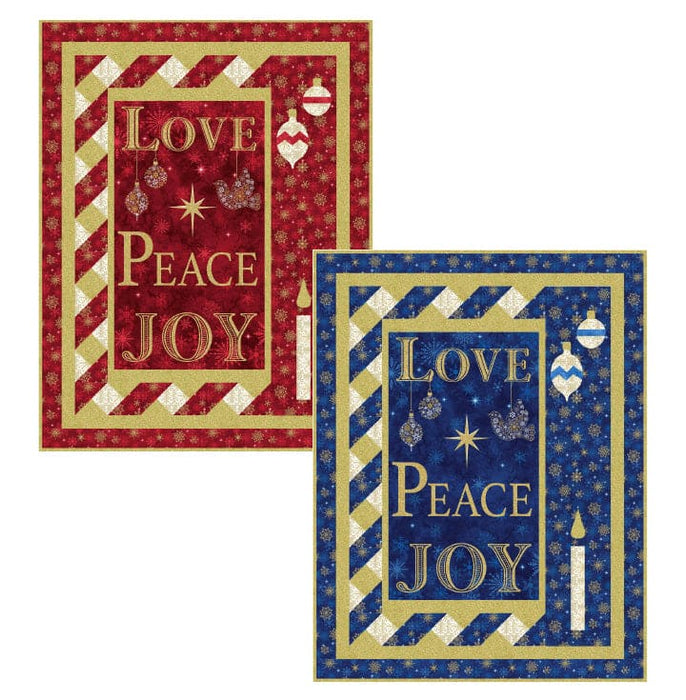 NEW! Cheerful Season - Quilt KIT - by Bound to Be Quilting - Features Stonehenge Christmas Joy by Deborah Edwards for Northcott - Metallic