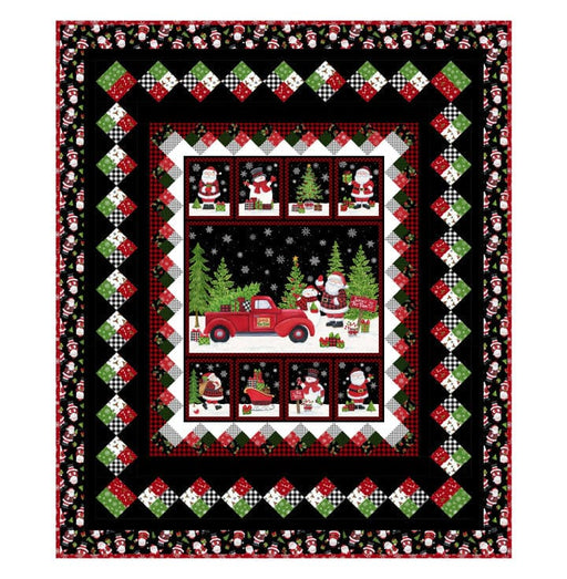 Santa's Tree Lot - Quilt PATTERN - by Laureen Smith - Tourmaline & Thyme Quilts - Features Santa's Tree Farm fabric by Northcott - RebsFabStash