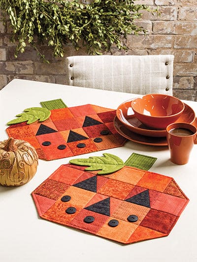 Pumpkin Patch Placemat  - PATTERN - by Exclusively Annie's Quilt Designs