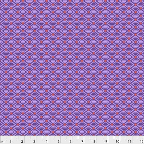 Tula's True Colors - Hexy Peach Blossom - Per Yard - by Tula Pink for Free Spirit Fabrics - Peach, Hexagons - PWTP150.PEACHBLOSSOM