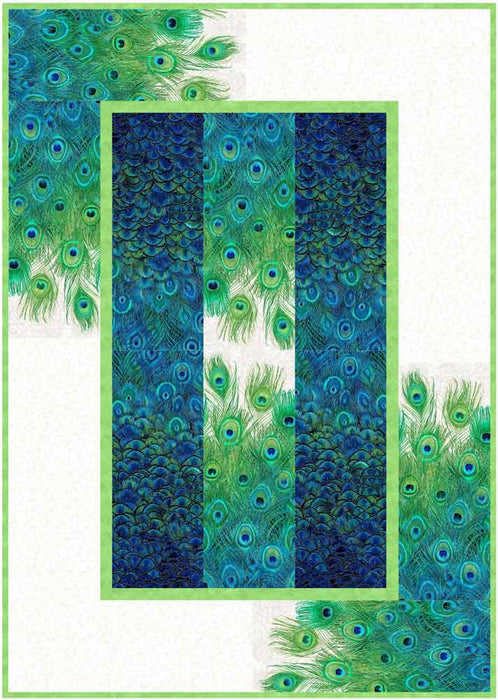 Peacock Garden - Quilt PATTERN - by Jean Boyd - Features Luminosity Fabric by Northcott - RebsFabStash