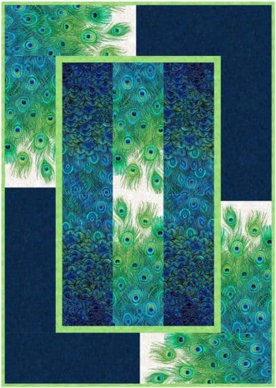 Peacock Garden - Quilt PATTERN - by Jean Boyd - Features Luminosity Fabric by Northcott - RebsFabStash