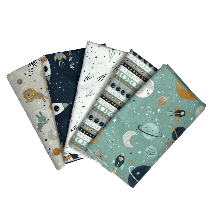 NEW! Starry Adventures - PROMO 1 Yard Bundle - (5) 1 yard pieces - Flannel - by Lisa Perry for 3 Wishes