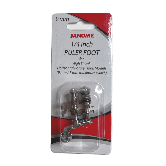 Janome Ruler Foot 1/4 inch ruler foot for Janome high shank machines - horizontal rotary ...