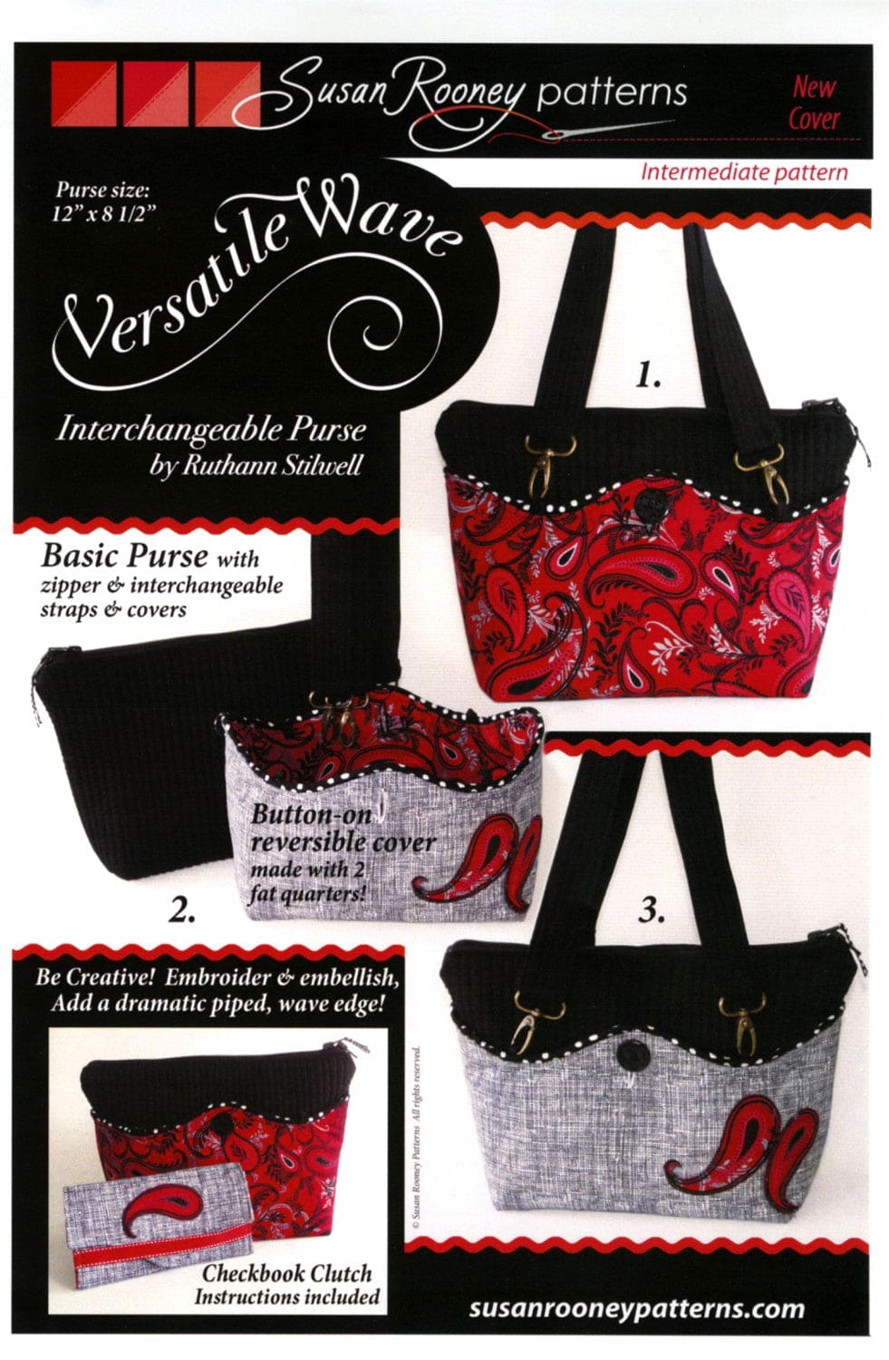 Versatile Wave - Purse PATTERN - by Ruthann Stilwell for Susan Rooney ...