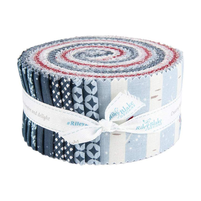 Winterland - Jelly Roll - (40) 2.5" Strips - Rolie Polie -by Amanda Castor for Riley Blake Designs - Winter, Snow - RP-10710-40-Layer Cakes/Jelly Rolls-RebsFabStash